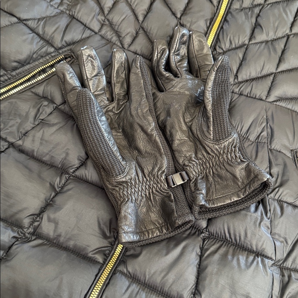 Lane Bryant Black Puffer Coat with Hood and pair of Spyder Gloves - Picture 15 of 15